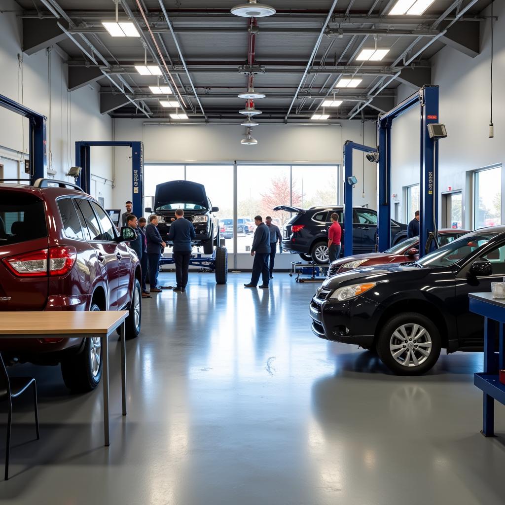 Modern and Clean Auto Service Shop Interior in Spokane