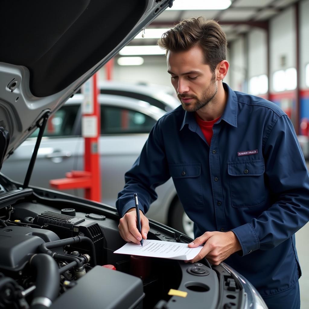 Mechanic Checking Car in Silverdale WA