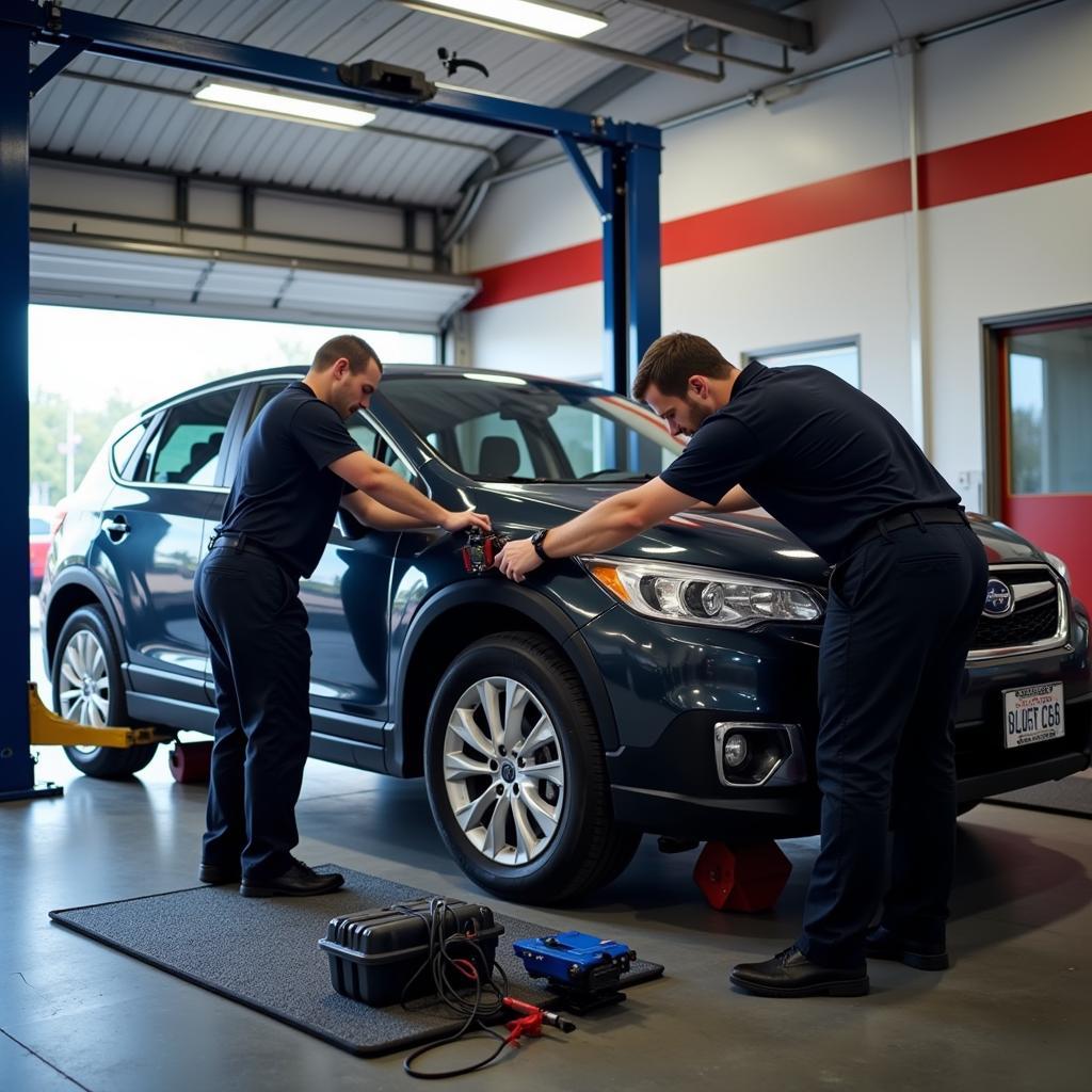 Certified Technicians Working on a Car in Stratham NH