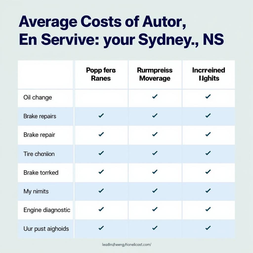 Auto Service Cost Comparison in Sydney, NS