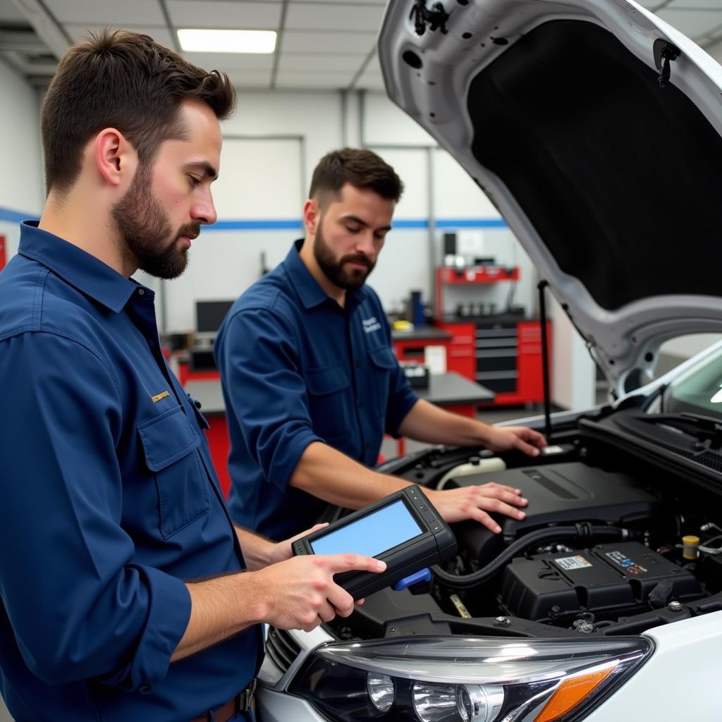 ASE Certified Technicians Working on a Car in Tysons Corner