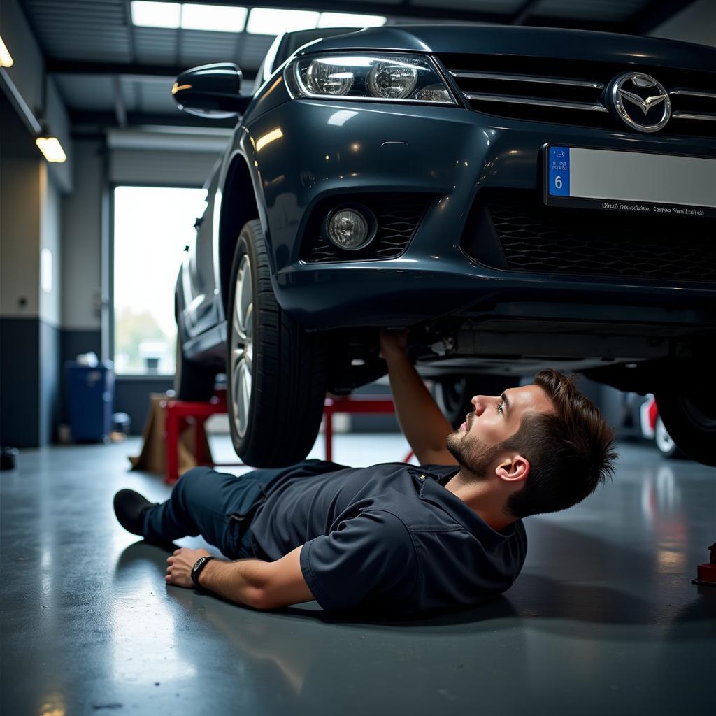 Mechanic Working Underneath a Car in Tiel