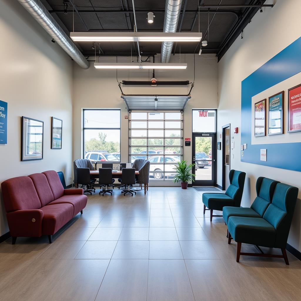 Modern and clean auto service shop front in Urbana, MD