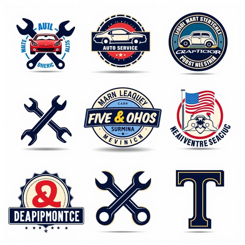 Auto Service Vector Logo Examples