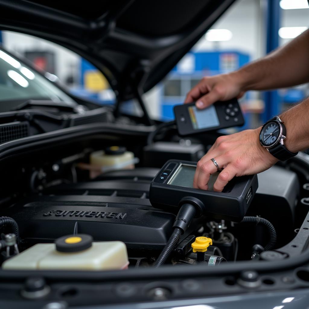 Mechanic working on a car in Voorthuizen