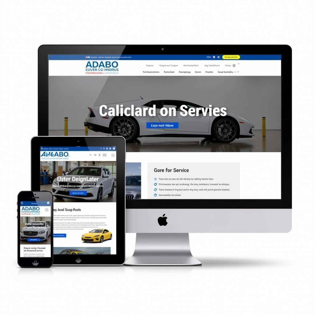 Auto Service Website on Different Devices: Mobile, Tablet, and Desktop