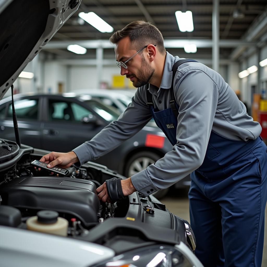 Mechanic Checking Car in West Clinton