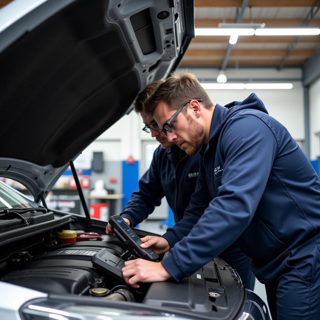 ASE Certified Technicians Working on a Car in Westminster MD