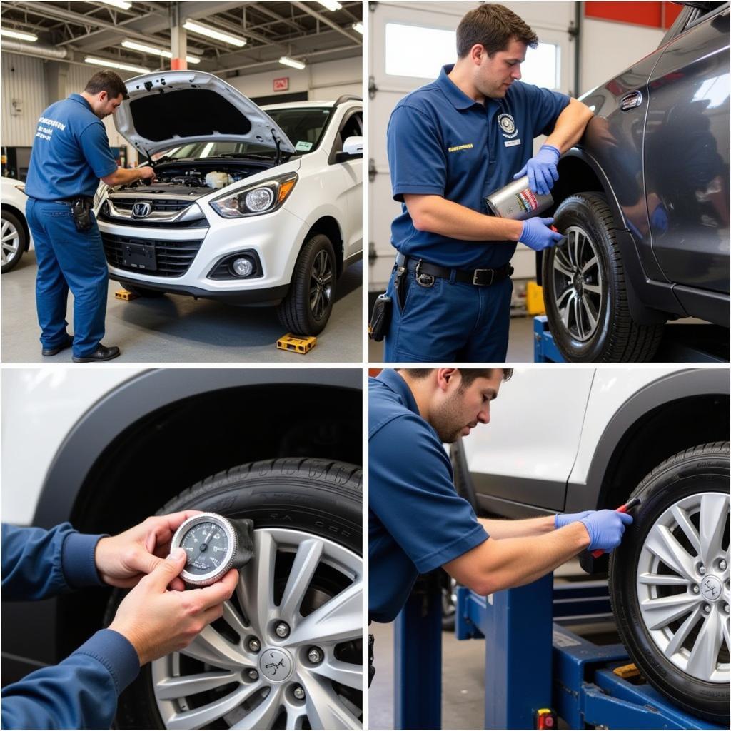 Routine car maintenance tasks like oil change and tire rotation in Woodinville, WA.