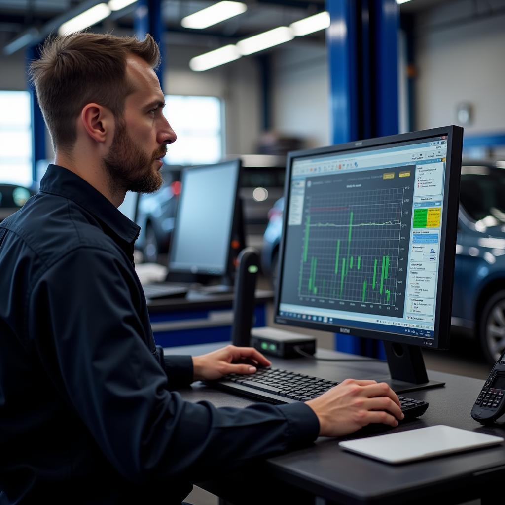 Auto Service Writer Using Diagnostic Software