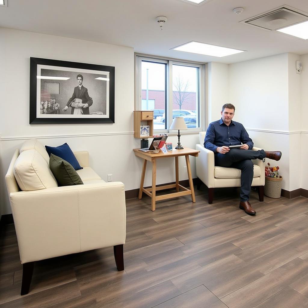 Comfortable Customer Waiting Area at Auto Services Unlimited