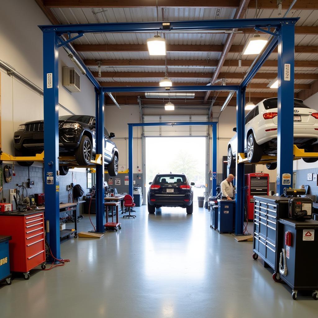 Auto Skills Center Bay with Lifts and Tools