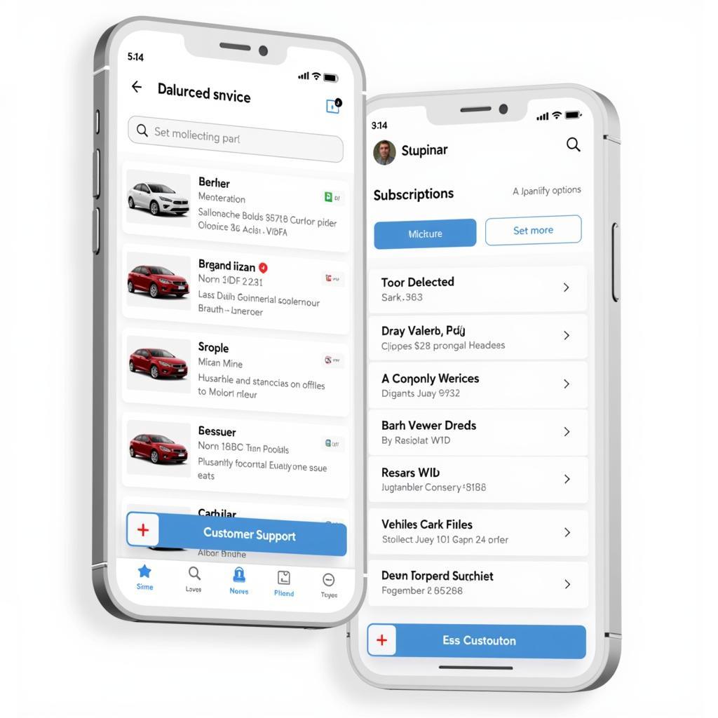 User-friendly Auto Subscription App Interface in NJ