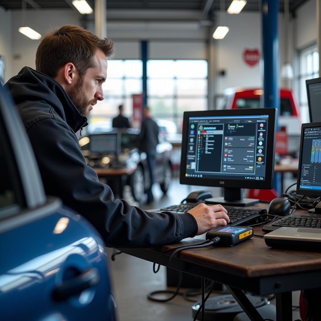 Advanced diagnostic equipment at an auto super service center in North Monroe