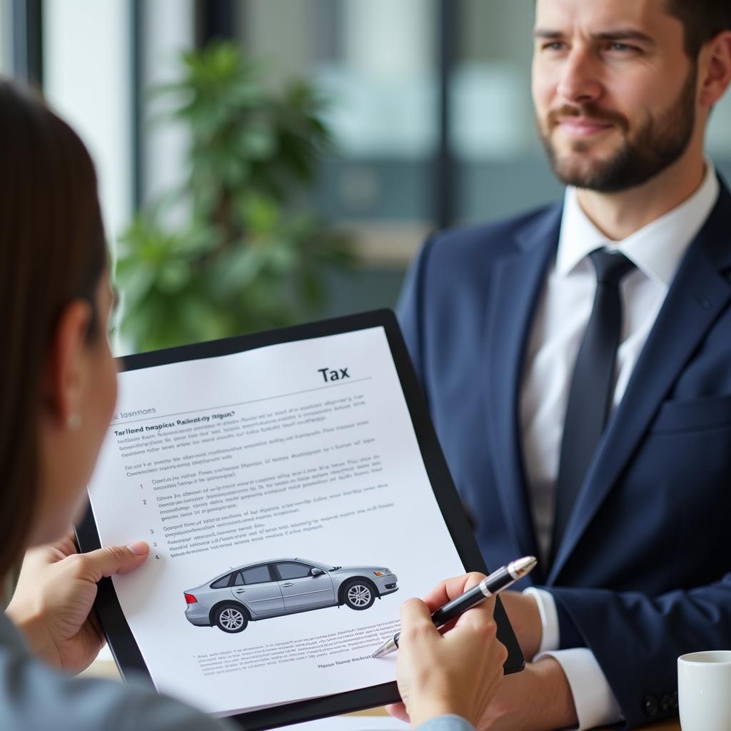 Consulting with an Auto Tax Service Professional