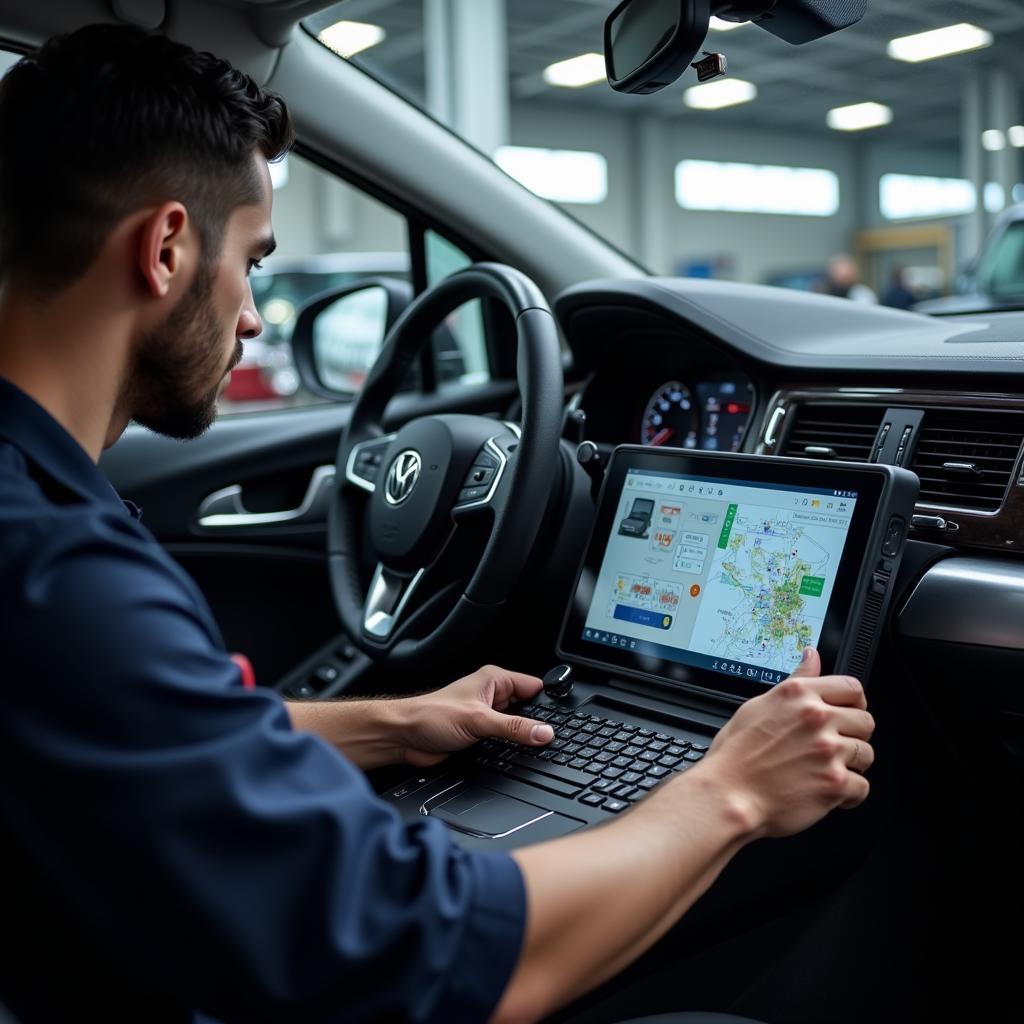 Diagnostic Computer Scan During Auto Test Service