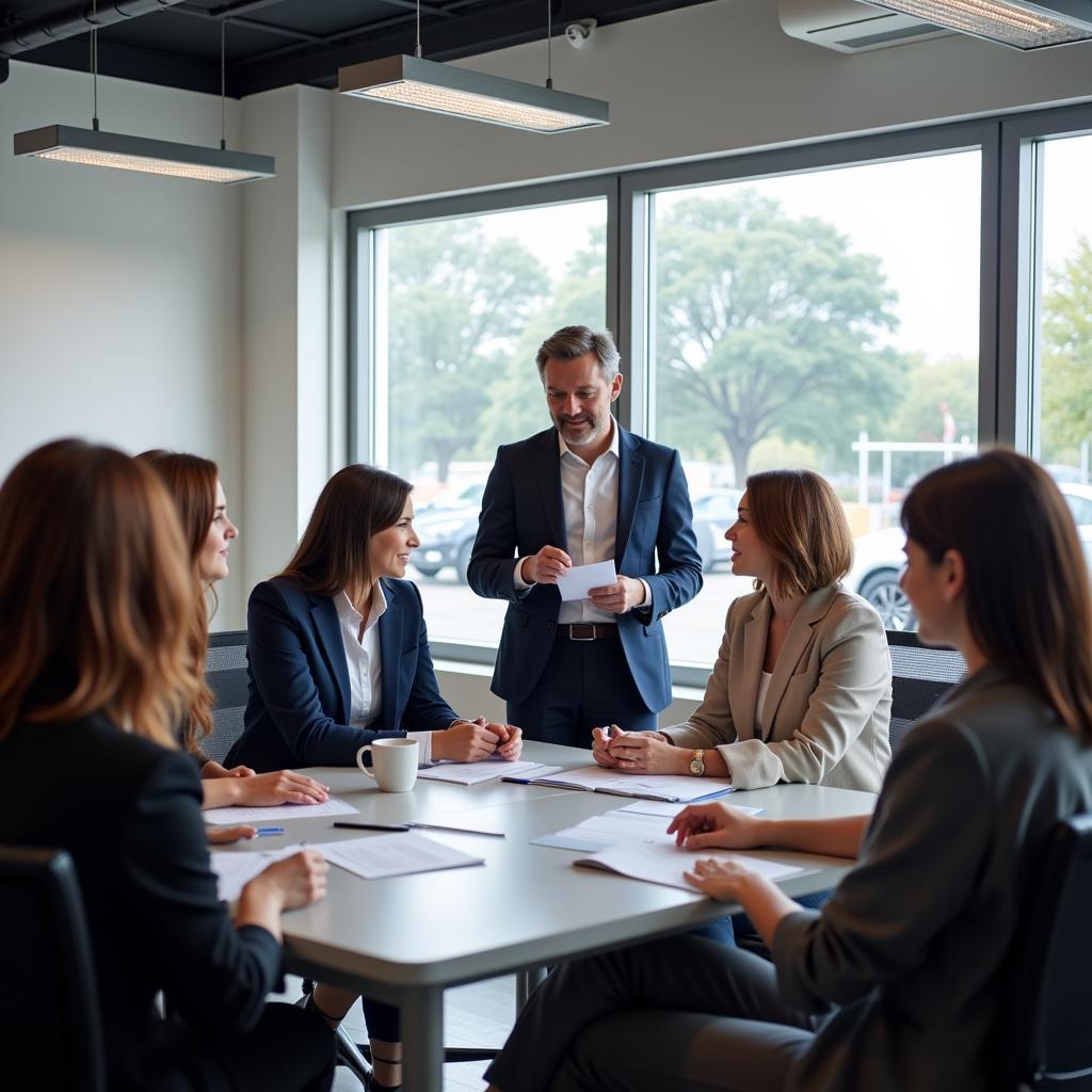 Dealership Staff Participating in a Customer Service Training Session