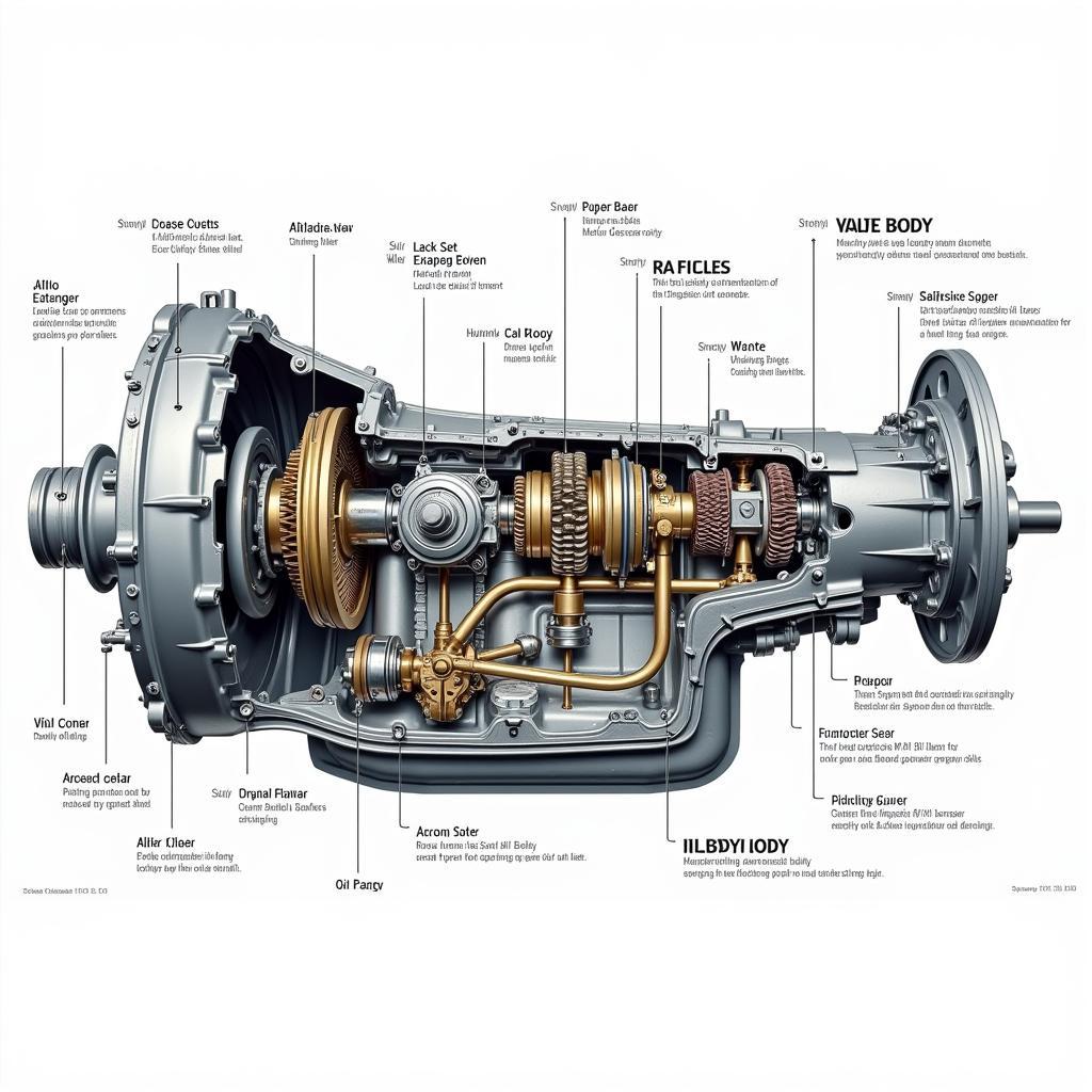 Diagram of a car's automatic transmission system