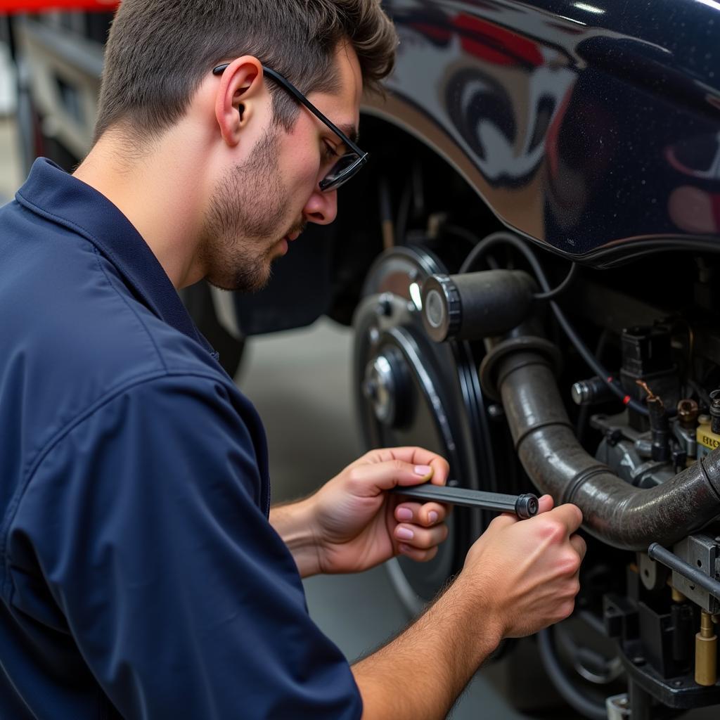 Melbourne Auto Transmission Service Technician Checking Fluid Levels