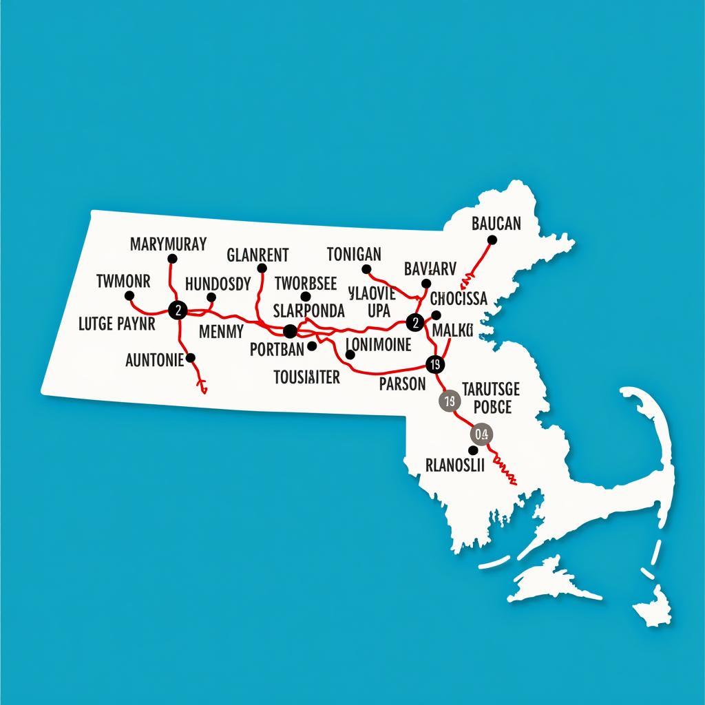 Auto Transport Map of Massachusetts