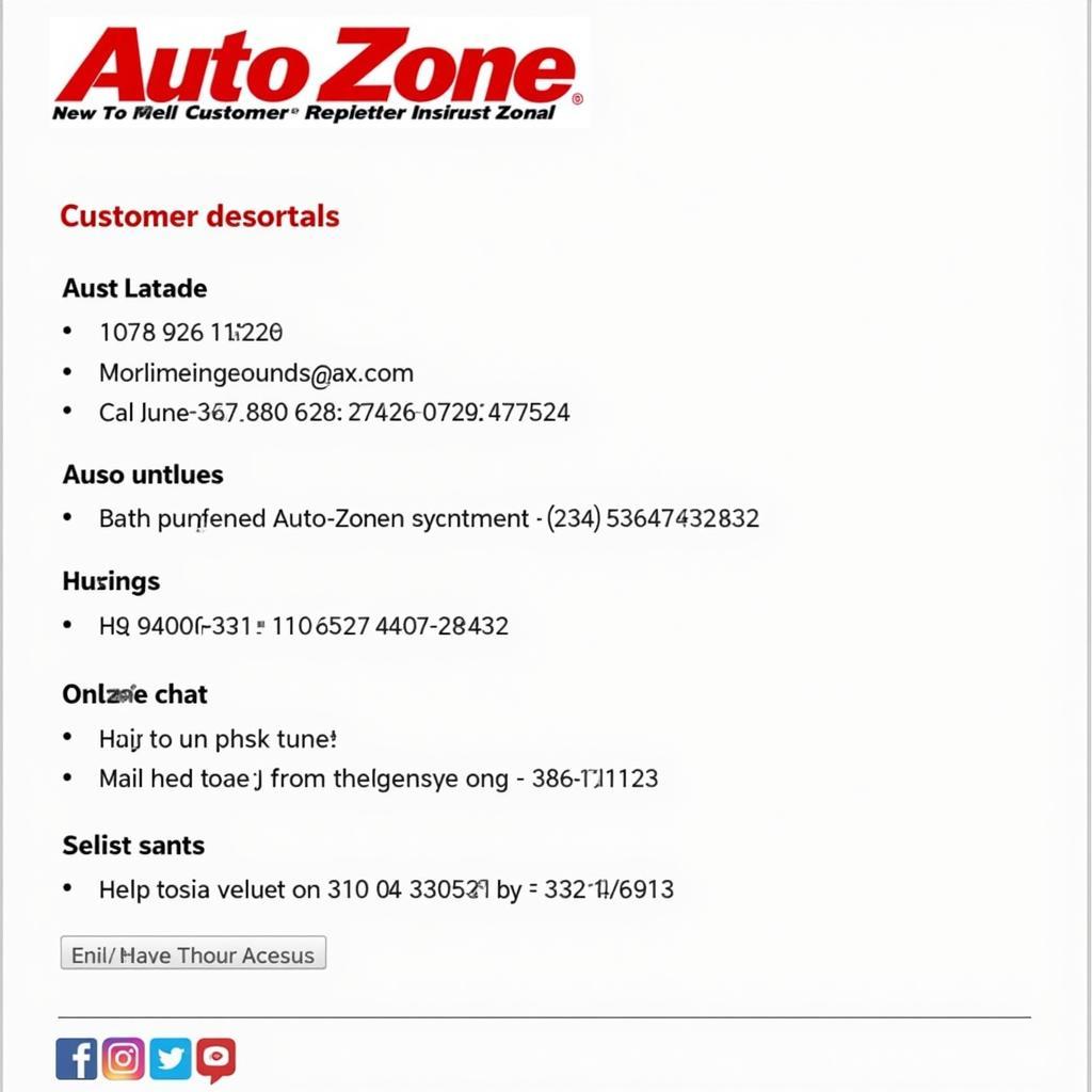 Auto Zone Customer Service Contact Options