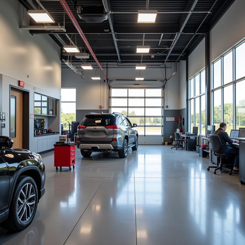 Clean and Organized Auto Service Center Interior in Barneveld, WI