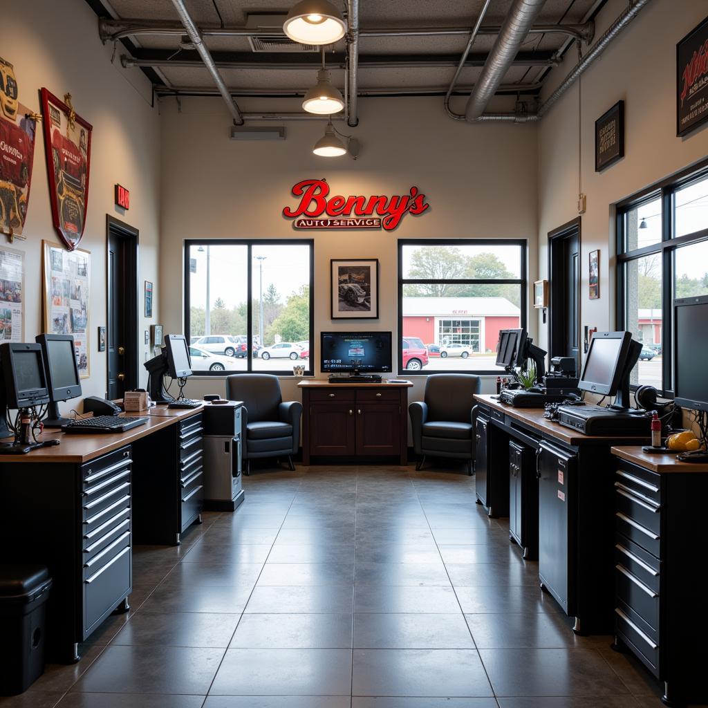 Benny's Auto Service Shop Interior