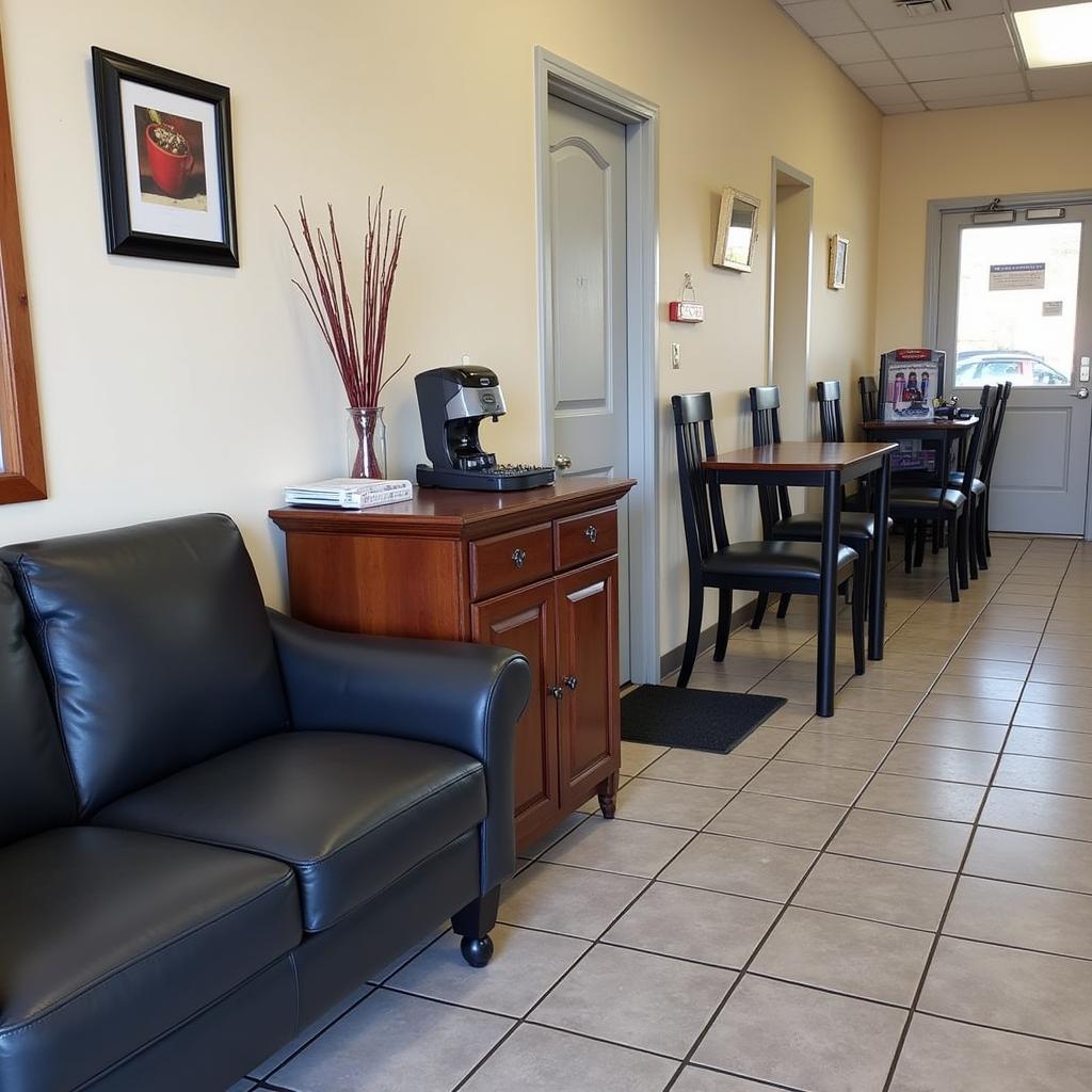 Comfortable customer waiting area at Bert's Auto Service