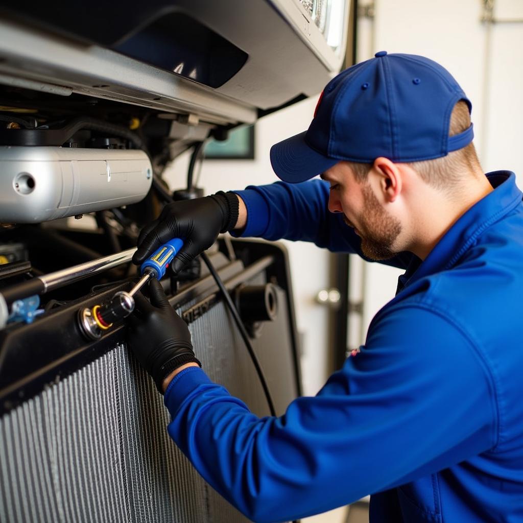 Big Man Auto Radiator and AC Service in Action