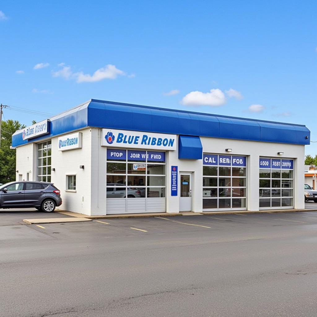 Modern and Clean Auto Service Center Exterior