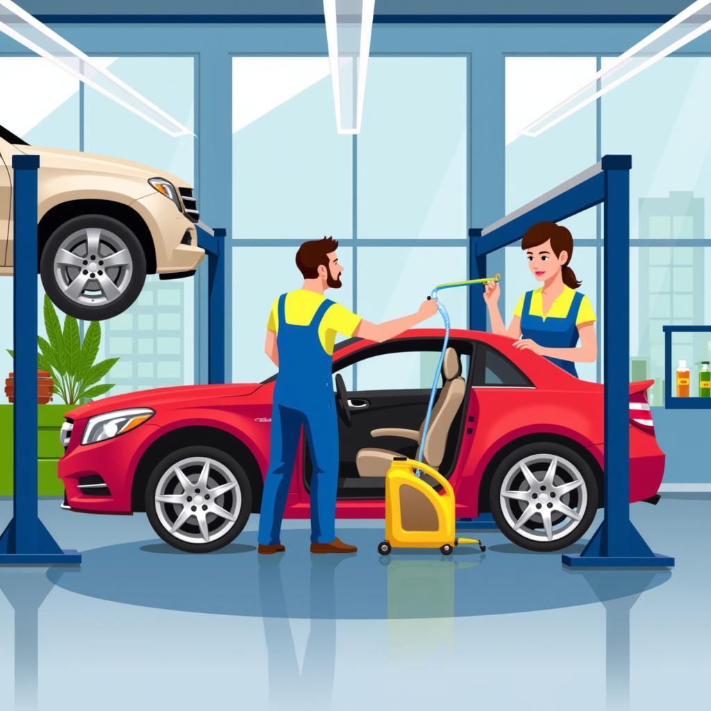 Routine car maintenance tasks like oil changes and tire rotations in Boca Raton.