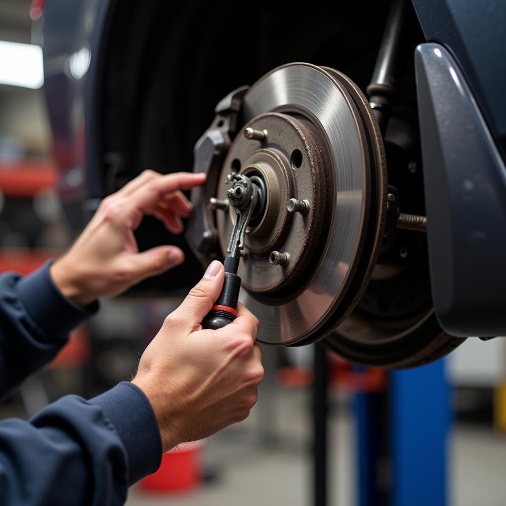 Brake Inspection and Maintenance by a Professional Mechanic