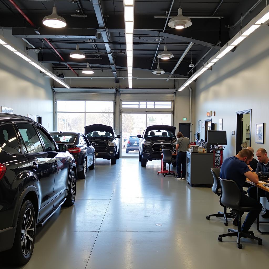 Modern and Clean Auto Service Center Interior in the Bronx