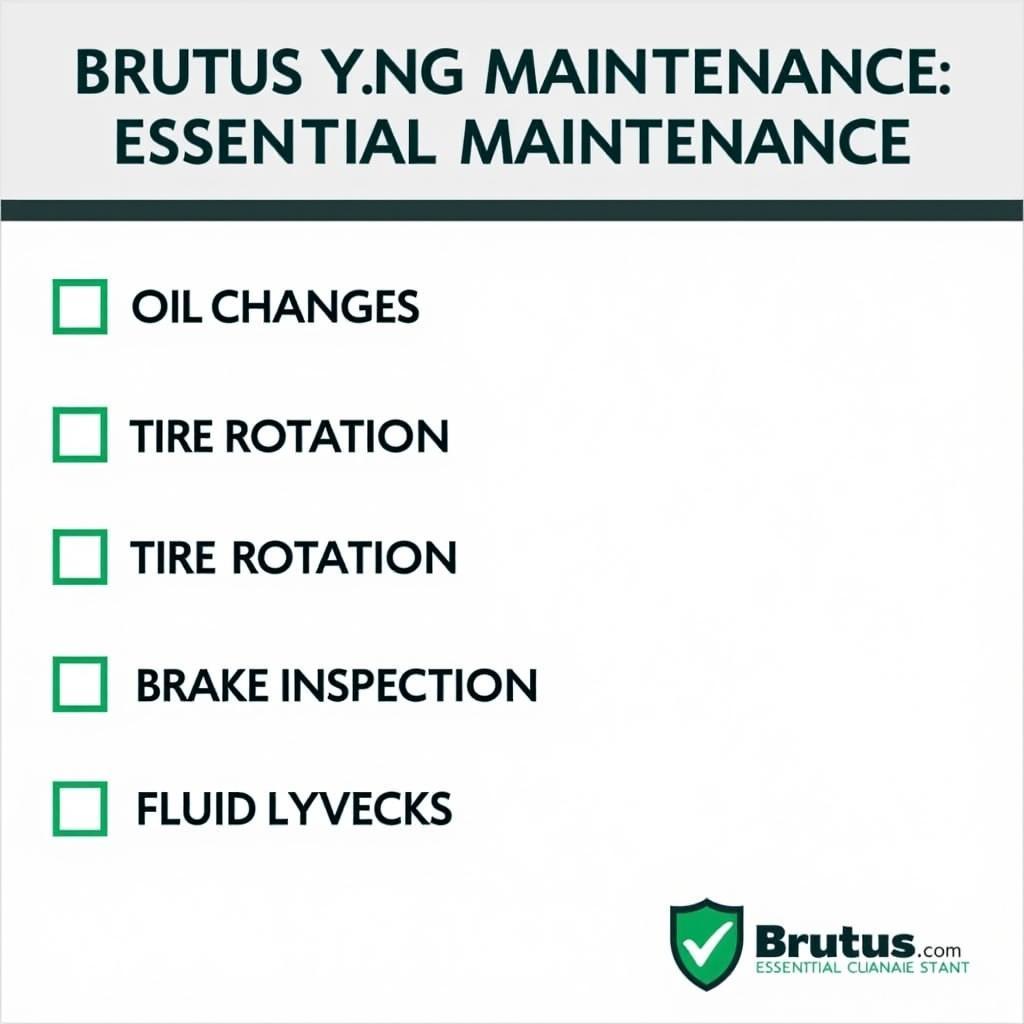 Brutus Vehicle Regular Maintenance Checklist