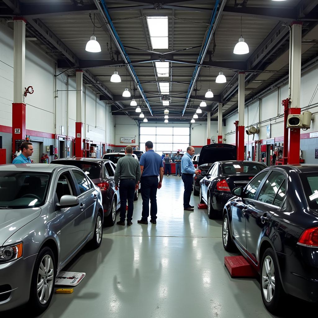 Busy Auto Repair Shop and Repair Time