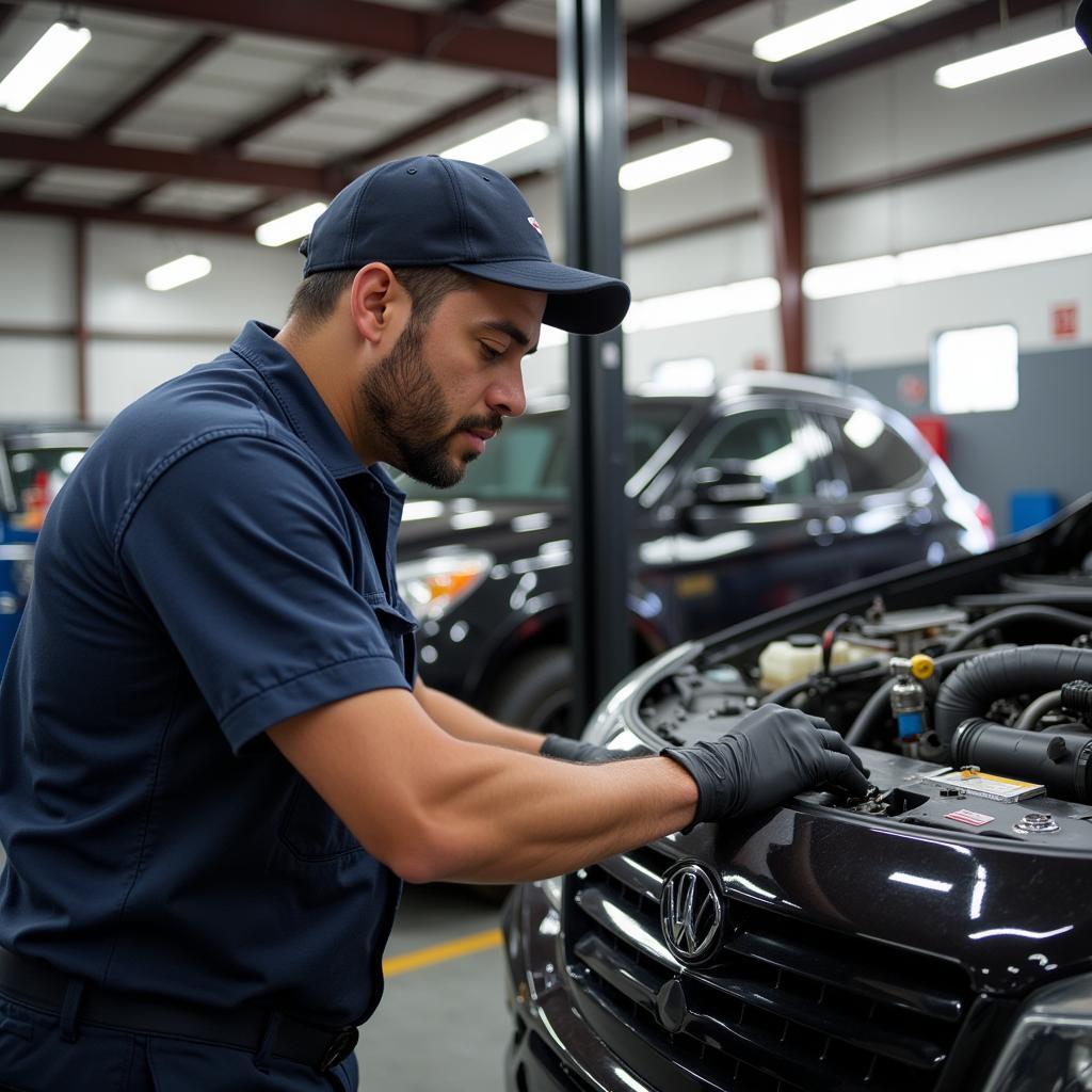 Mechanic Working at Caceres Auto Services