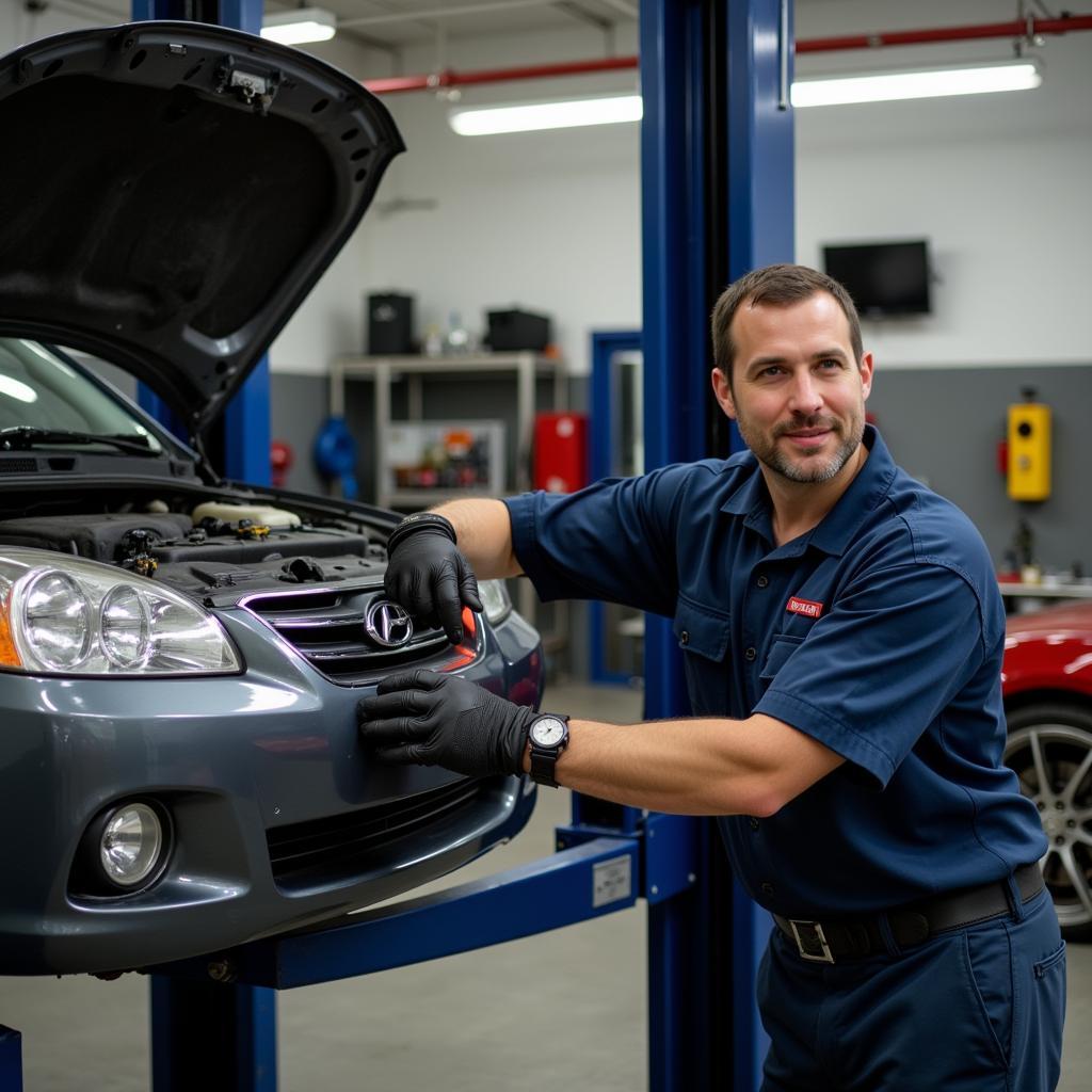 Experienced Technician Performing Auto Service in Calgary