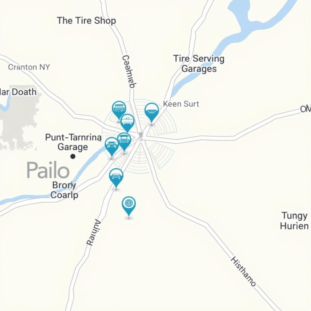 Map of Auto Service Locations in Canton NY