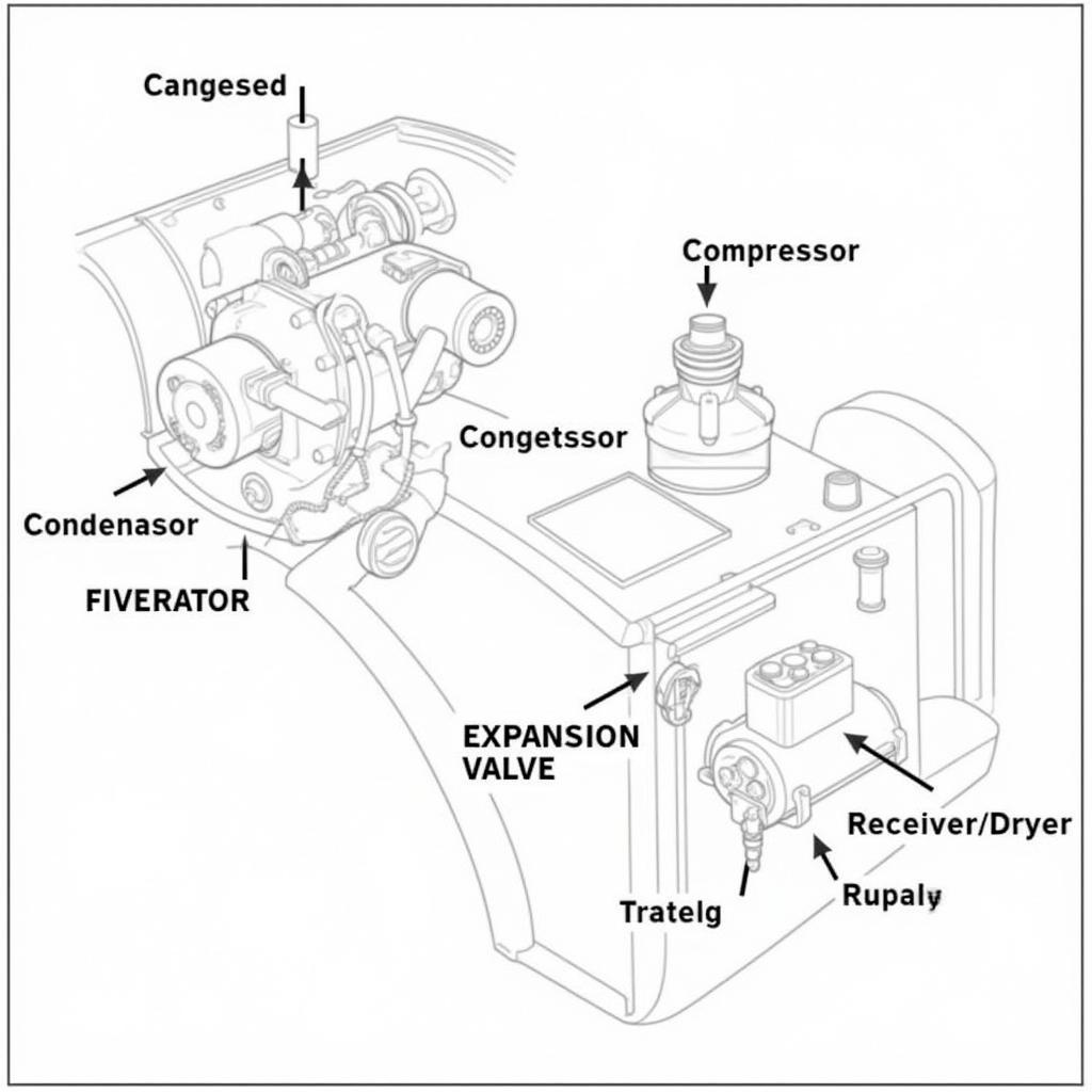 Car AC Components Diagram