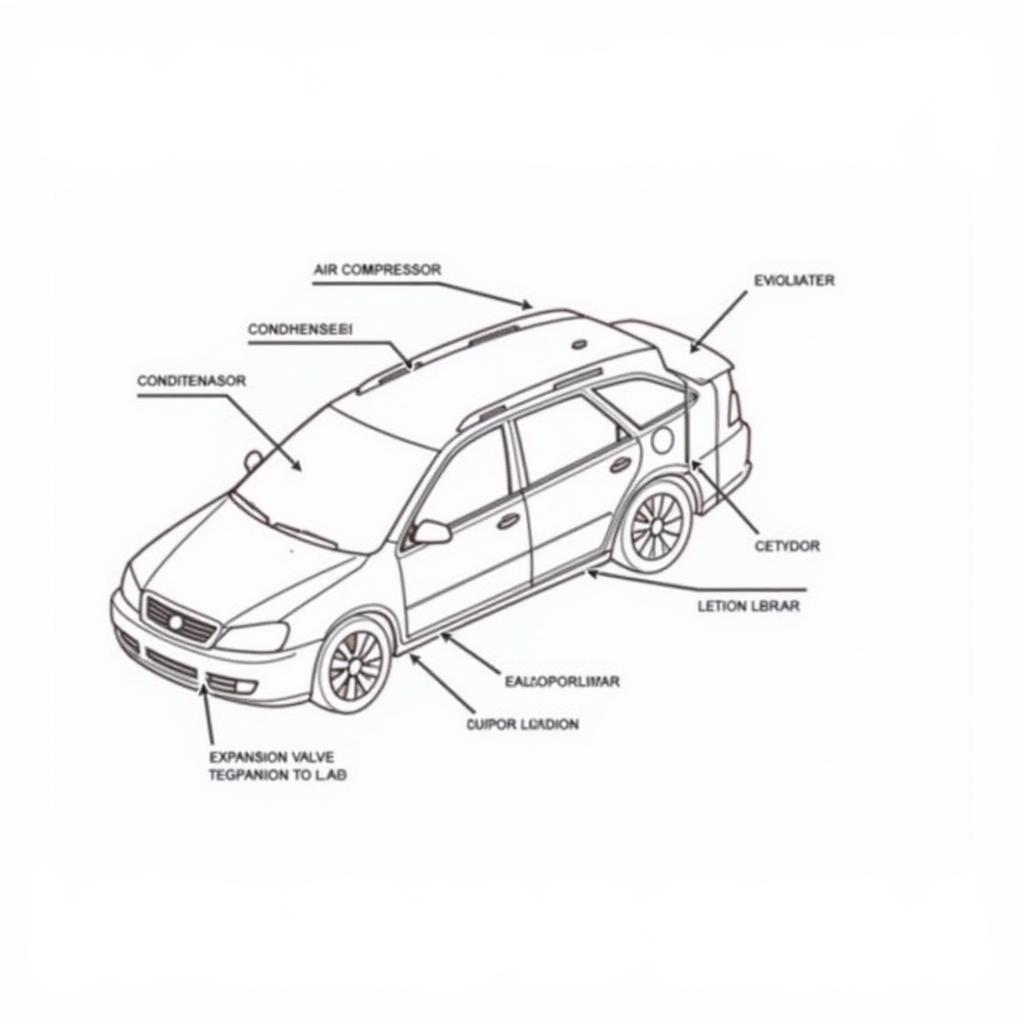 Car AC Components Diagram