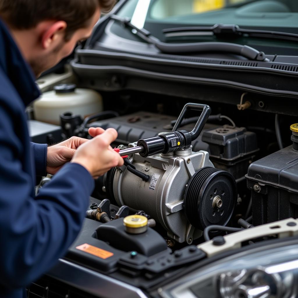 Car AC Compressor Inspection