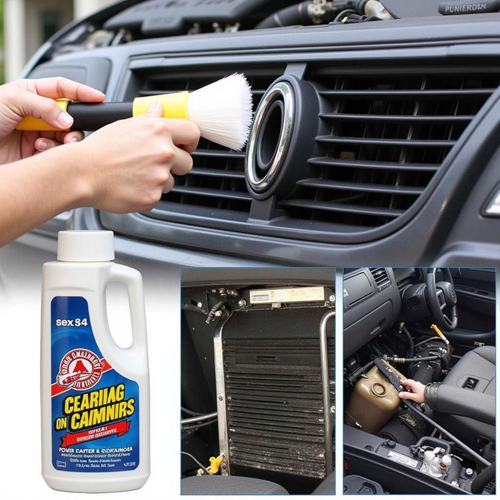 Cleaning a Car's AC Condenser