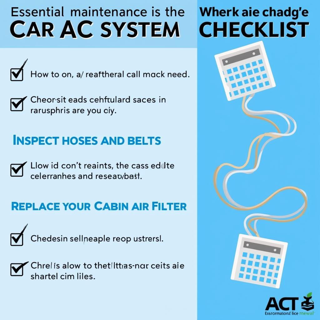 Car AC Maintenance Checklist