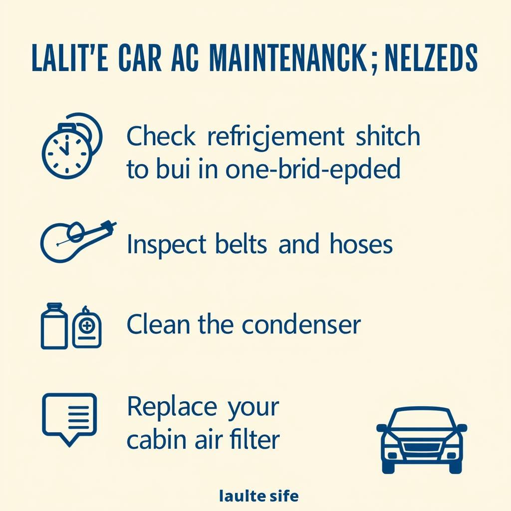 Car AC Maintenance Checklist