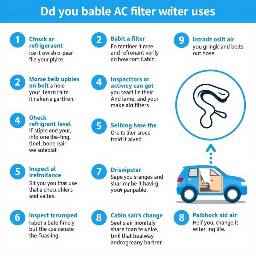 Car AC Maintenance Checklist