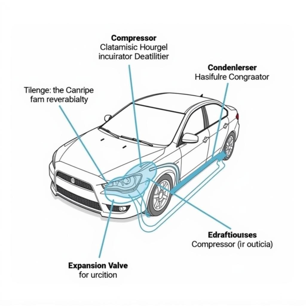 Car AC System Components Diagram