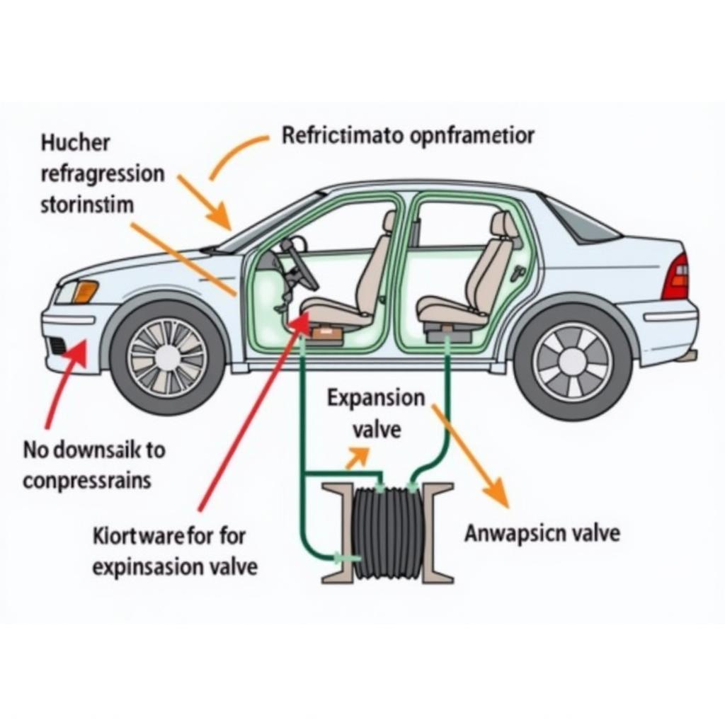 Car A/C System Components Diagram