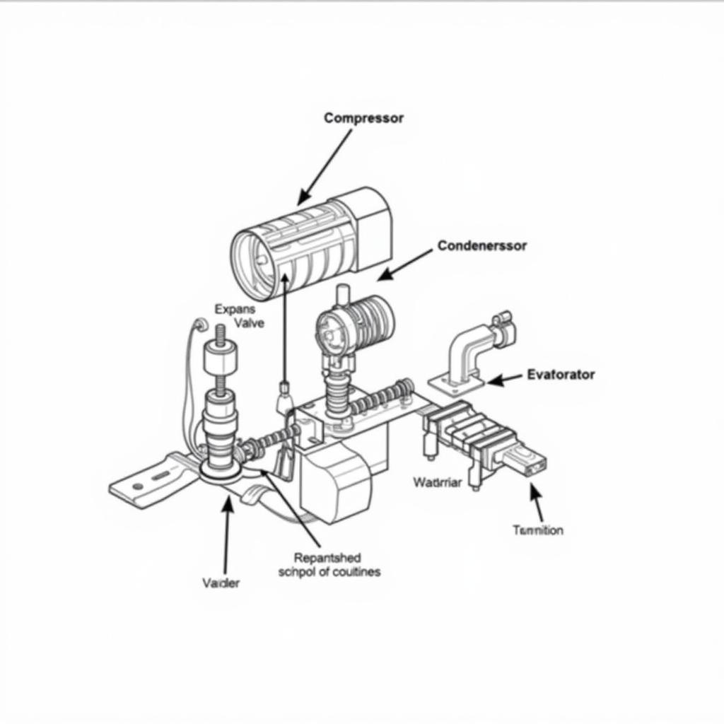 Car AC System Components Diagram