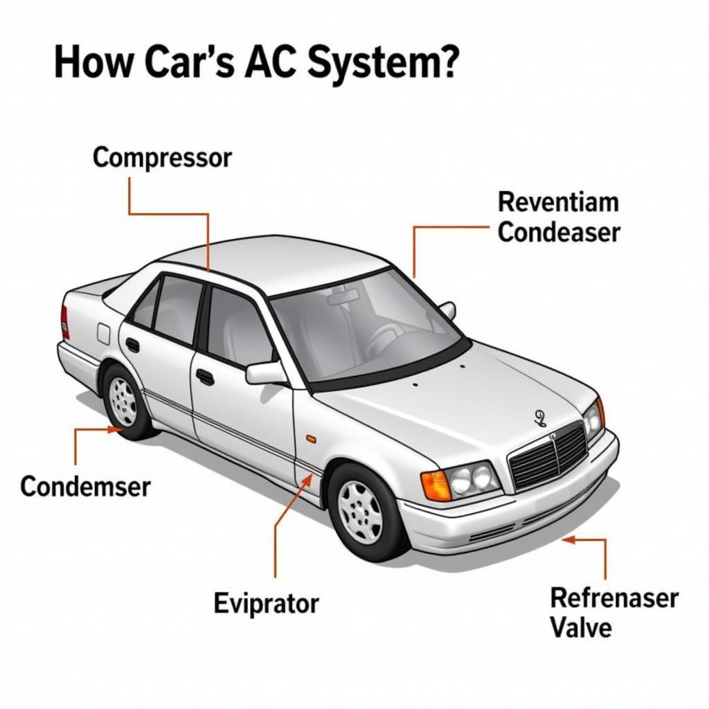 Car AC System Components Diagram