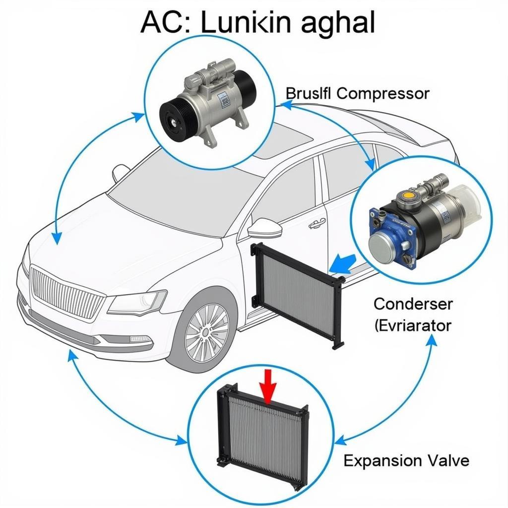 Car AC System Components Diagram